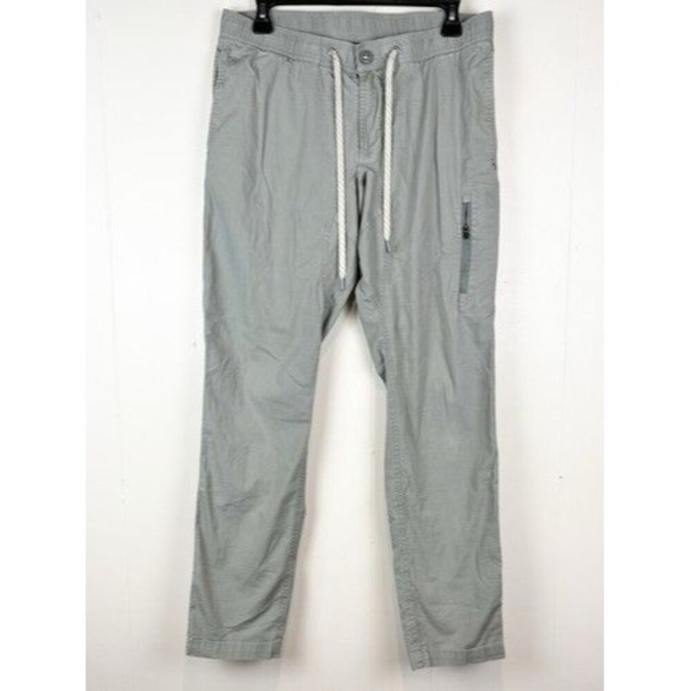Vuori Men's Ripstop Pants Gray Green Sz MED Organic Cotton Straight Leg